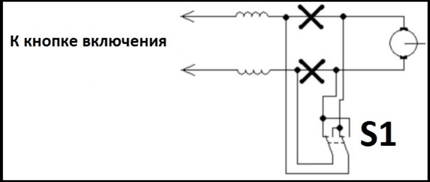 Схема: реверс дрели