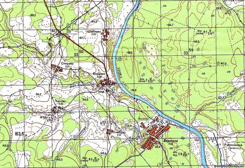 Топографическая карта местности